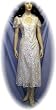 Keyhole Neck Dress, Lace, White, Size 7