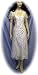 Keyhole Neck Dress, Lace, White, Size 7