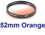 52MM Clear to Orange Gradiant Lens Filter for ANY Camera Lens with 52MM Filter Thread