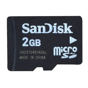 SanDisk SDSDQ-002G-A11M MicroSD 2GB Card (Black)