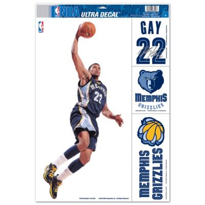 Memphis Grizzlies Official Logo 11"x17" Ultra Decal Window Cling Set
