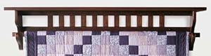 Mission Quilt Rack Solid Oak with Shelf 54 inches (Select Your Own Paint/Stain)