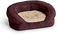 K&H Manufacturing Deluxe Ortho Bolster Sleeper Medium Eggplant Paw 30-Inch
