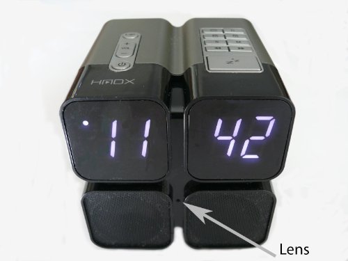 MADE IN USA RADIO ALARM CLOCK HIDDEN MEGAPIXEL CAMERA WITH WI-FI, BUILT-IN DVR-HI RES 720P, 1280x720 @ 30FPS, TOTALLY COVERT-PINHOLE LENS. On Sale