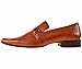 Amali Mens Tan Smooth Moc Toe Step in Loafer Dress Shoe: Style 8001-028