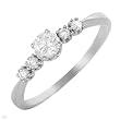 Ring With Genuine Clean Diamonds Well Made in White Gold - Certificate Available.