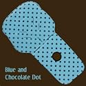 Blue & Chocolate Dot Universal Fit Cover
