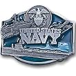 Navy Midshipmen Military Pewter Belt Buckle - U.S. Navy - NCAA College Athletics Fan Shop Sports Team Merchandise