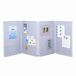 Quartet 773630 Quartet Tabletop Display Presentation Board, Fabric, 72 x 30, Gray