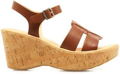 Korks 'Brie' Platform Cork Wedge Sandal, Rust Saddle, Women's Size 10 M US