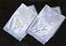 Baptism Blanket and Handkerchief with Guardian Angel and Gold or Silver Lettering, in English