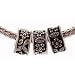 Silver Spacer Bead Fits Pandora Flowers and Leaves, 10mm (3)