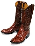 Lucchese Classics 'L1060' Alligator Tail Cowboy Boots Mens B (Narrow) - Peanut Brittle