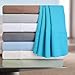 Cotton Blend Deep Pocket, Soft, Wrinkle Resistant 4-Piece King Bed Sheet Set, Solid Teal