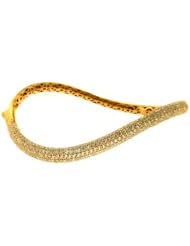Sterling Silver Cubic Zirconium Yellow Bangle
