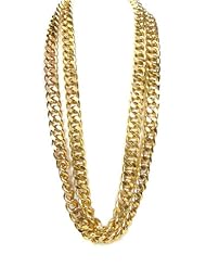 FASHION LONG 2 ROW CHAIN LINK NECKLACE