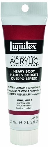 Liquitex Professional Heavy Body Acrylic Paint 2-oz tube, Alizarin Crimson Hue Permanent