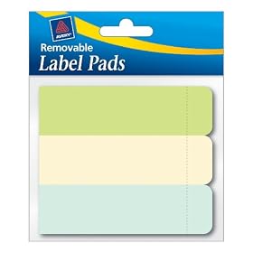 Avery Removable Label Pad, 1 x 3 Inches, Recycled, 120 Labels (22012)