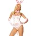 Skque Tuxedo Playboy Bunny Pink Hostess Hot Naughty Skimpy Sexy Adult Girl Halloween Costume