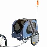 DOGGYHUT Gross Hundeanhänger Hunde Fahrradanhänger Hundetransporter-BLAU 10117-02
