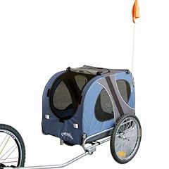 DOGGYHUT Gross Hundeanh�nger Hunde Fahrradanh�nger Hundetransporter-BLAU 10117-02