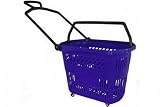 Medium Trolley Basket Rolling Basket Blue (Blue) (14.6H x 19.5W x 14.4D) 41ugI62W87L. SL160 Medium Trolley Basket Rolling Basket Blue (Blue) (14.6H x 19.5W x 14.4D)