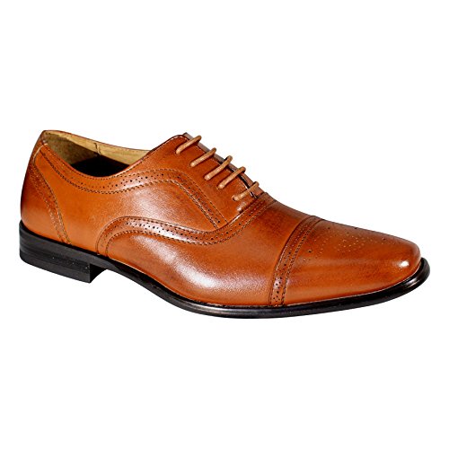 Delli Aldo Men's M-19006 Brown Wing Tip Lace Up Leather Lining Oxford Dress Shoes Delli Aldo Men's M-19006 Brown Wing Tip Lace Up Leather Lining Oxford Dress Shoes