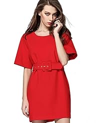 Elbow Length Sleeves General Print Wool Spring 2015  Dress