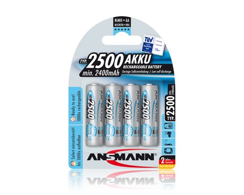 Ansmann 5035442 Mignon AA 2500 mAh NiMH maxE+ Akku 4er Set Preisvergleich
