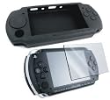 Accessories Online - BRAND NEW BLACK SILICONE CASE & SCREEN PROTECTOR FOR SONY PSP 3000 STRONG & DURABLE RUBBER FEEL