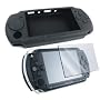 BRAND NEW BLACK SILICONE CASE & SCREEN PROTECTOR FOR SONY PSP 3000 STRONG & DURABLE RUBBER FEEL