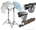 CowboyStudio 2 Flash Strobe Studio Lighting Kit with Stands, Umbrella, Wireless Trigger and Receiver