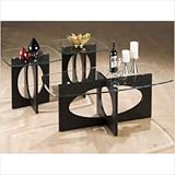 IMAGE OF Jofran 3 Piece Glass Coffee Table and End Table Set
