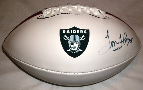 Tom Flores Autographed Oakland Raiders Logo Football W/PROOF, Picture of Tom Signing For Us, Super Bowl Champion, Kansas City Chiefs, Buffalo Bills