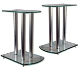 Lautsprecherst�nder Boxenst�nder - Zeitloses Glas-Metall Design