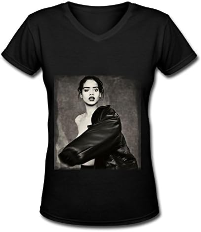 Black V Neck T Shirt For Women Rihanna Announces Anti Tour 2016