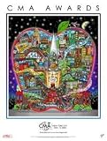 2005 Country Music Awards Unsigned by Charles Fazzino. Art Print Poster 18 inches width by 24 inches height. Highest Quality Art Poster Print