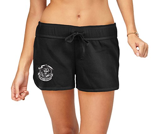 Sons of Anarchy Reaper Women's Licensed Black Fleece Shorts