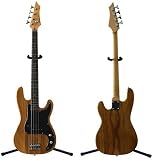 46' Natural Electric Bass Guitar with Carrying Bag and Accessories