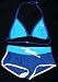 Sports : HIS TRIANGEL Bikini, Gr.: 140 BLAU T&Uuml;RKIS mit HOT PANTS