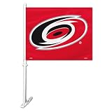NHL Carolina Hurricanes Car Flag with Wall Brackett