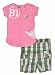 Search : Company 81 "Light Pink & Green Plaid" Girls 2Pc Bermuda Set