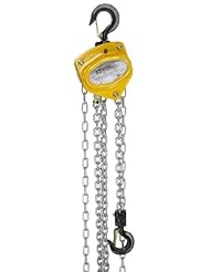 BISS: OZ Lifting Hand Chain Hoist, Overload Protection, Hook Mount, 1 Ton Capacity, 10 Lift, 12-1/2" Headroom, 1-3/32" Hook Opening - OZ Lifting Products