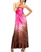 Two-Tone Ombre Strapless Maxi Dress main image