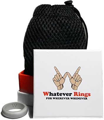 Whatever Rings Silicone Wedding Rings, Size 9 - Dove Grey