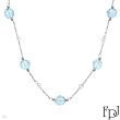 FPJ Vibrant Necklace With 43.60ctw Precious Stones - Genuine Crystals and Topazes Made of 14K White Gold. Total item weight 11.7g Length 17in