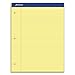 Double Sheets Pad, Narrow/Margin Pad, 8 1/2 x 11 3/4, Canary, 100 Sheets (15 Pads)