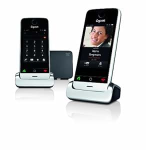 Gigaset SL910A Duo metall/noir avec r&eacute;pondeur (version allemande