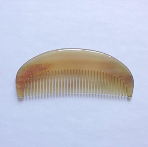 Anti-static Pocket Size Moon Shape White Horn Hair Comb