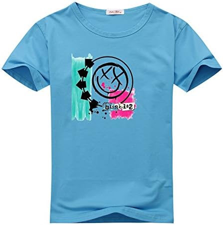 Dekao Fashion Child Kids Boys And Girls Blink 182 classic Cotton Large/9Y-10Y Light Blue